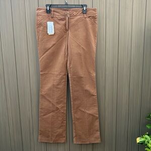 Pinko Chino Pants Women's 10 Straight Cotton Cashmere Made In Italy Stret…